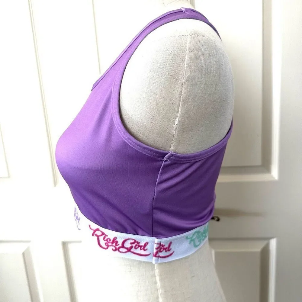 Rich Girl Candy purple sports bra